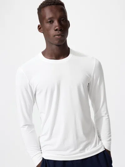 Uniqlo Heattech Crew Neck 3/4 Sleeve T-shirt 'white'