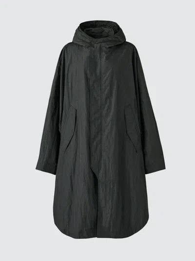 Uniqlo Men's Hooded Long Coat Oversized, Dark Gray, Small