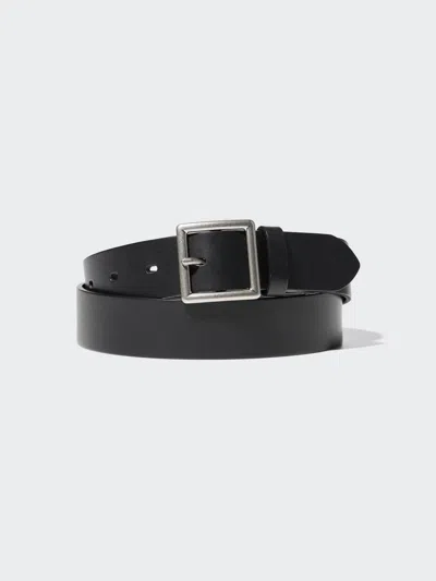 Uniqlo Men's Italian Leather Garrison Belt Black Xl  Us