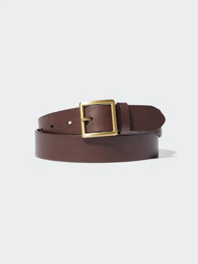 Uniqlo Men's Italian Leather Garrison Belt Brown Xl  Us