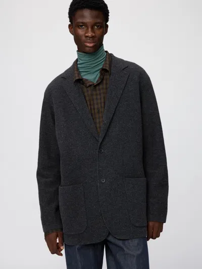 Uniqlo Men's Knitted Jacket, Gray, 2xs