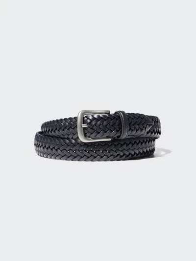Uniqlo Men's Leather Mesh Belt Black Xl  Us