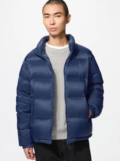 Uniqlo Men's Light Down Volume Jacket, Blue, Xs