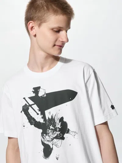 Uniqlo Men's Manga Ut Shueisha 100th Ut Graphic T-shirt Black Clover, White, 2xs In Multi