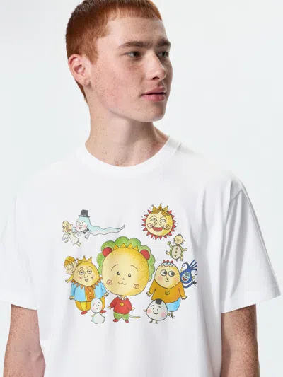 Uniqlo Men's Manga Ut Shueisha 100th Ut Graphic T-shirt Coji-coji, White, 3xl