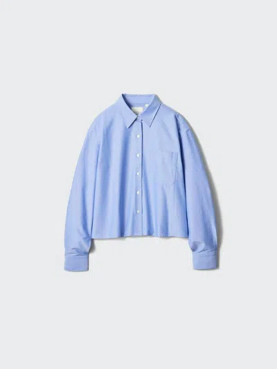Uniqlo Men's Oxford Boxy Shirt, Blue, 2xs