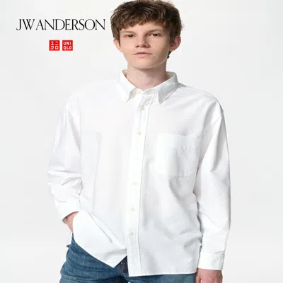 Uniqlo Men's Oxford Oversized Shirt, White, 3xl