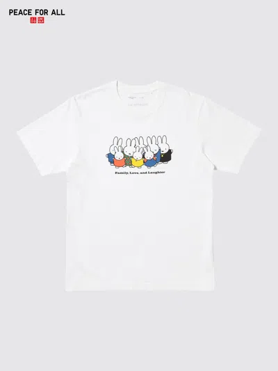 Uniqlo Men's Peace For All Graphic T-shirt Dick Bruna, White, 3xl