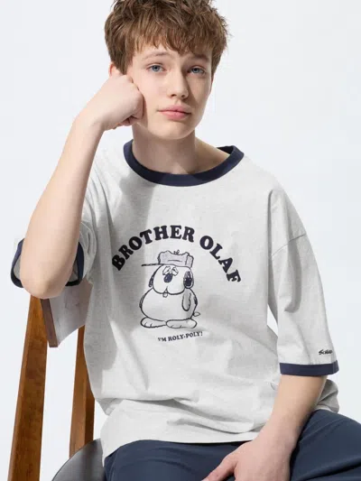 Uniqlo Men's Peanuts Ut Graphic T-shirt, Light Gray, 3xl