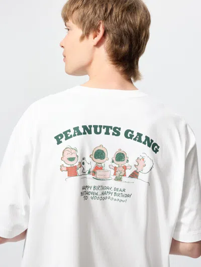 Uniqlo Men's Peanuts Ut Graphic T-shirt, White, 3xl