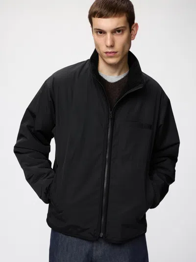Uniqlo Men's Pile Lined Stand Jacket, Black, 2xs