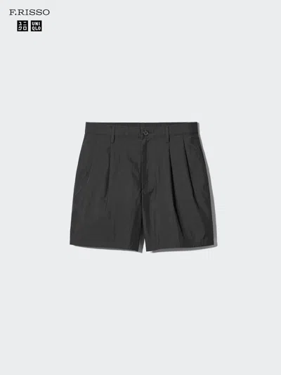Uniqlo Men's Pleated Shorts 6", Black, Xl