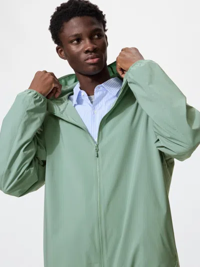 Uniqlo Men's Pocketable Uv Protection Parka With Water-repellent Green 2xl  Us