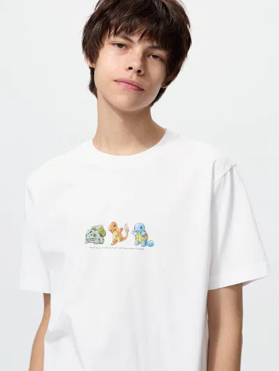 Uniqlo Men's Pokémon Ut Graphic T-shirt, White, Xl