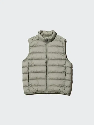 Uniqlo Men's Pufftech Vest, Beige, Xs In Gray