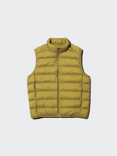 Uniqlo Men's Pufftech Vest, Yellow, Xs In Brown