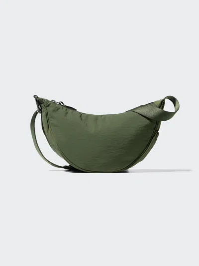 Uniqlo Men's Round Mini Shoulder Bag With Water-repellent, Dark Green
