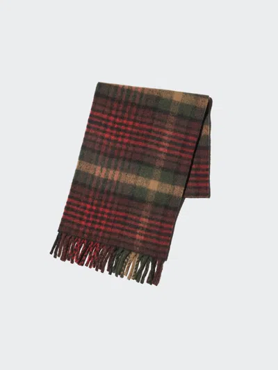 Uniqlo Men's Souffle Yarn Chunky Stole Pattern, Red In Multi