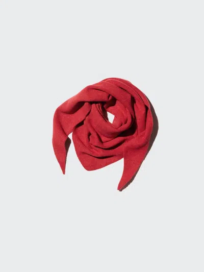Uniqlo Men's Souffle Yarn Triangle Scarf, Red