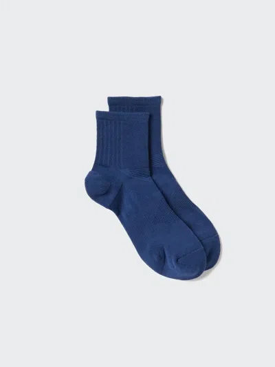 Uniqlo Men's Sports Half Socks With Deodorizing, Blue, Us8-us11