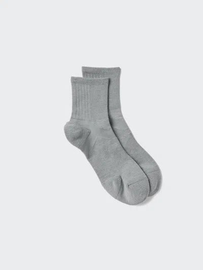 Uniqlo Men's Sports Half Socks With Deodorizing, Gray, Us8-us11