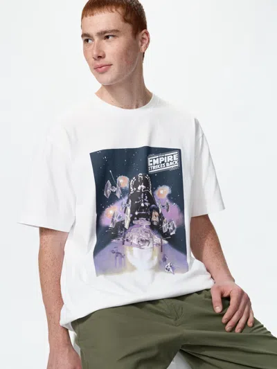 Uniqlo Men's Star Wars Ut Graphic T-shirt, White, 2xl In Animal Print