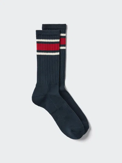 Uniqlo Men's Striped Pile Socks With Deodorizing Red Us8-us11  Us