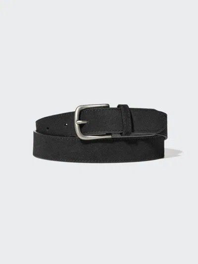Uniqlo Men's Suede Belt, Black, Medium