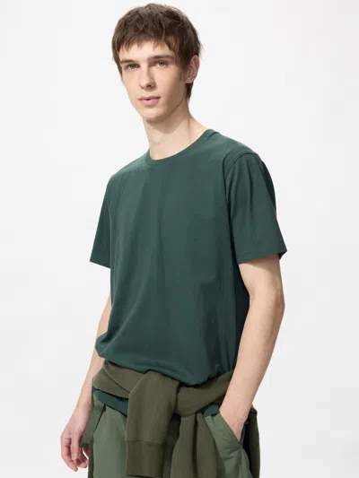Uniqlo Men's Supima Cotton T-shirt, Dark Green, 3xl, 100% Cotton