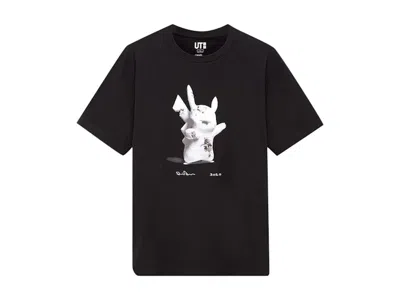 Pre-owned Uniqlo Men's  X Daniel Arsham X Pokemon Pikachu Tee Shirt In Black