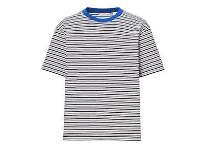 Pre-owned Uniqlo Men's  X Marni Border Crewneck Sweat-shirt T-shirt In Blue