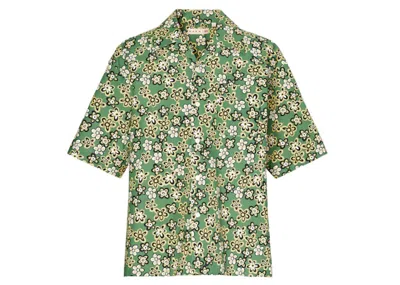 Pre-owned Uniqlo Men's  X Marni Oversized Open Collar Shirt (asia Sizing) In Green