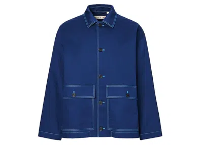 Pre-owned Uniqlo Men's  X Marni Oversized Utility Jacket In Blue