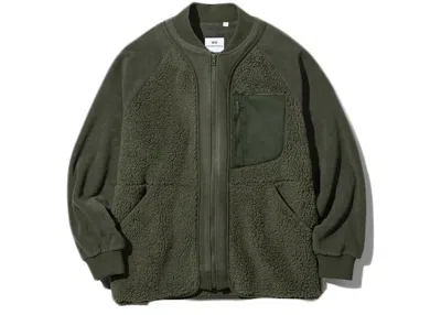 Pre-owned Uniqlo Men's  X White Mountaineering Fleece Oversized Longsleeve Jacket (asia Sizing) In Olive