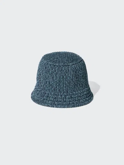 Uniqlo Men's Uv Protection Knitted Bucket Hat, Blue