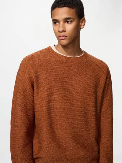 Uniqlo Men's Washable 3d Knit Sweater, Orange, 2xs