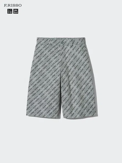 Uniqlo Men's Wide Shorts 13", Gray, 2xl