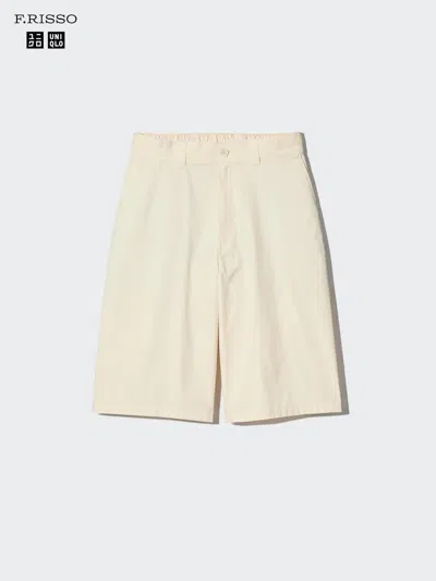 Uniqlo Men's Wide Shorts 13", Natural, Medium In Brown