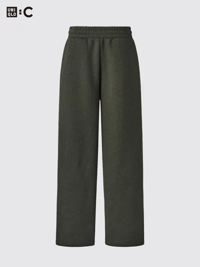 Uniqlo Men's Wide Sweatpants, Dark Green, Xs