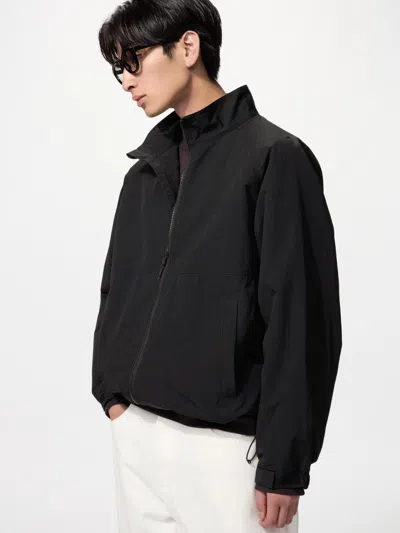 Uniqlo Men's Windproof Stand Blouson Jacket, Black, 3xl