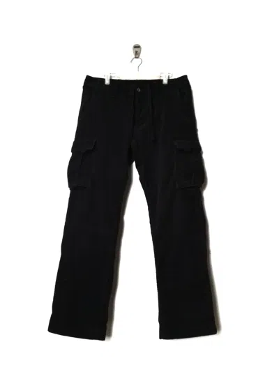 Pre-owned Uniqlo Navy Blue Corduroy Cargo Trouser Pants