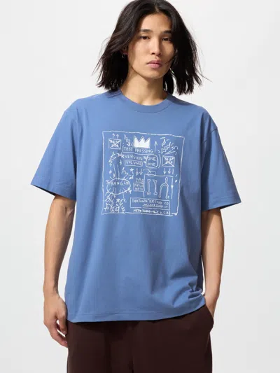 Uniqlo Ny Pop Art Ut Graphic T-shirt Jean-michel Basquiat Blue Xl  Us