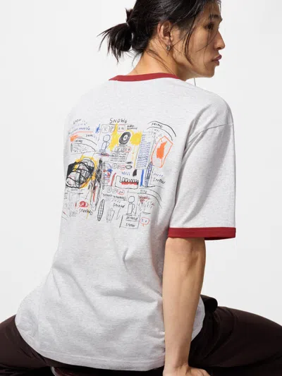 Uniqlo Ny Pop Art Ut Graphic T-shirt Jean-michel Basquiat Light Gray Medium  Us