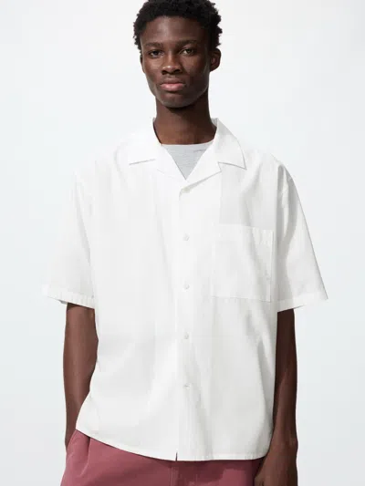 Uniqlo Open Collar Shirt Short Sleeve White Xs  Us