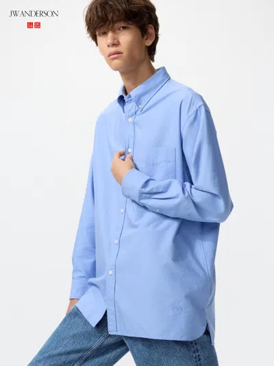 Uniqlo Oxford Oversized Shirt Blue Medium  Us
