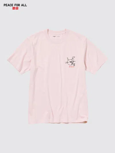 Uniqlo Peace For All Graphic T-shirt Haruka Ayase Pink Xl  Us
