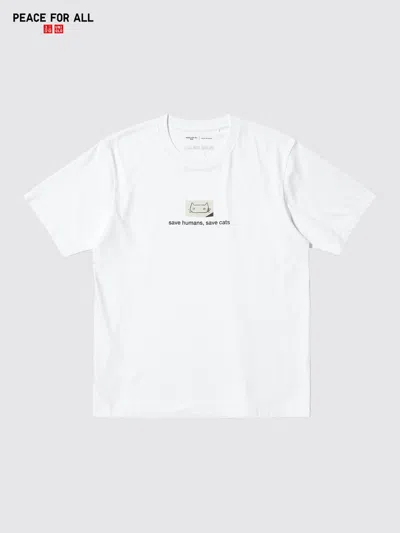 Uniqlo Peace For All Graphic T-shirt Haruki Murakami White Xl  Us