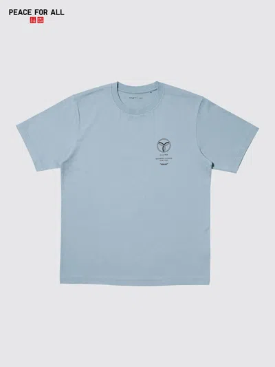 Uniqlo Peace For All Graphic T-shirt Toray Industries, Inc. Gray 2xl  Us In Blue