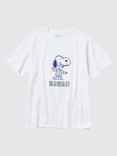 Uniqlo Peanuts Hawaii Ut Graphic T-shirt White Xs  Us