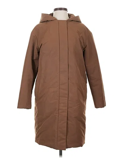 Pre-owned Uniqlo Raincoat In Brown